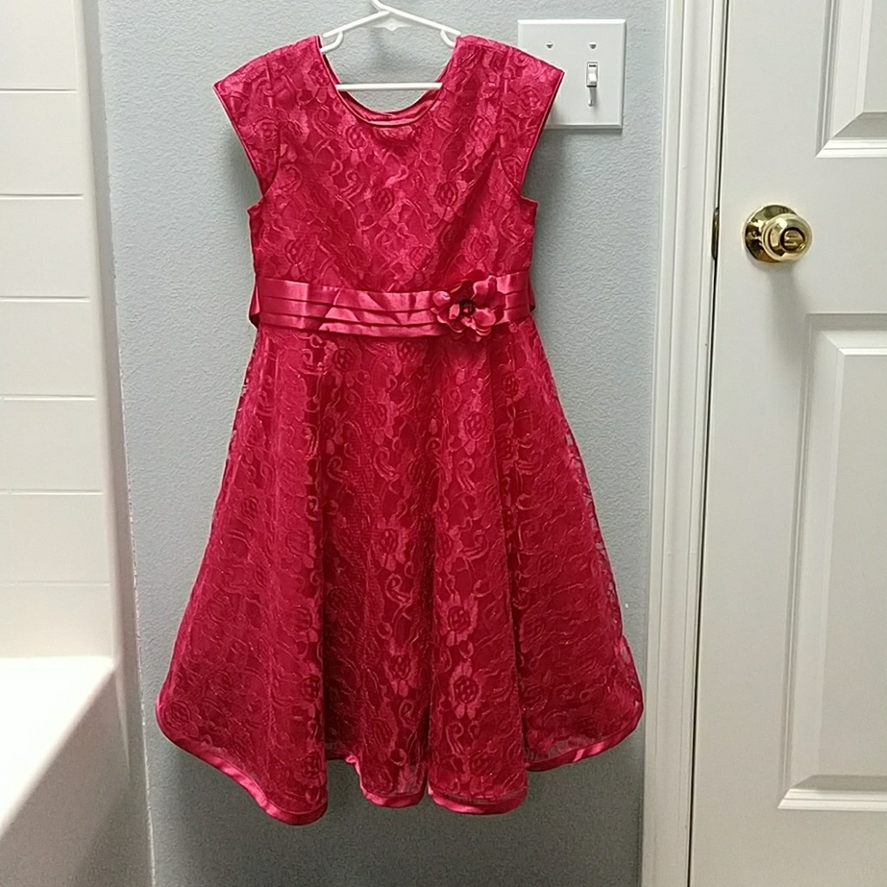 Girls red Christmas dress